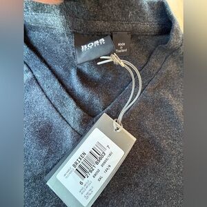 NWT- Hugo Boss XXL Dark Gray Long Sleeve cotton Shirt